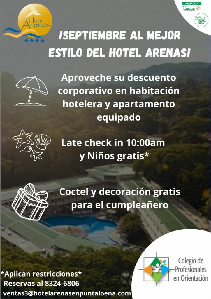 Descuento corporativo para habitación en Hotel Arenas